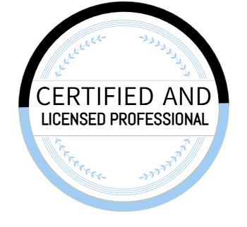 Certified Licensed and Professional badge